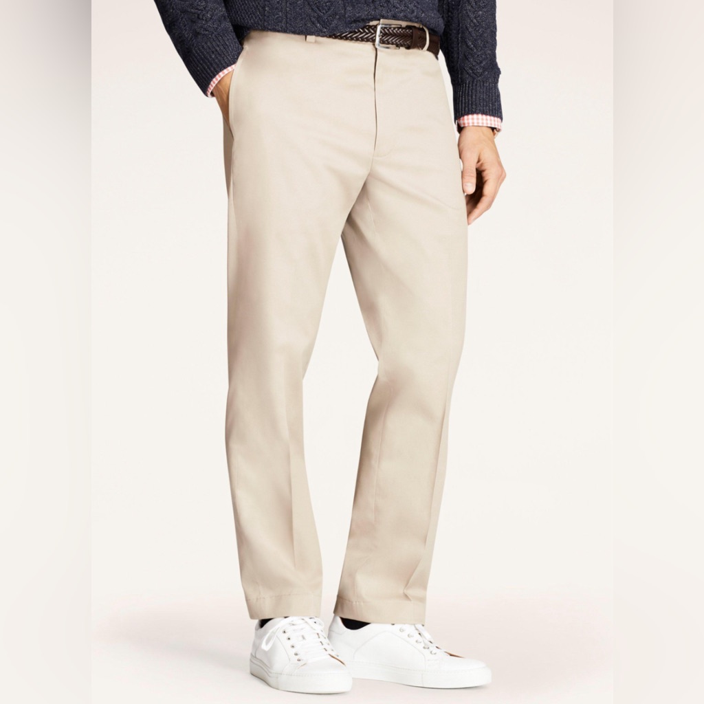 Nwt Brooks Brothers Clark Straight-Fit Stretch Advantage Chinos 34x30 Khaki